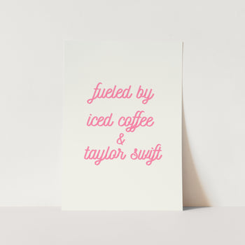 Iced Coffee and Taylor Swift Art Print