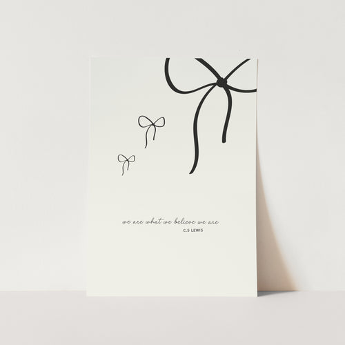 Ink & Bows III Art Print