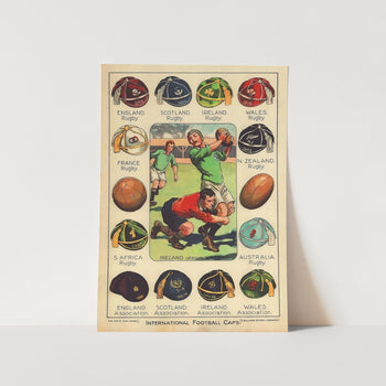 International Rugby Caps Art Print