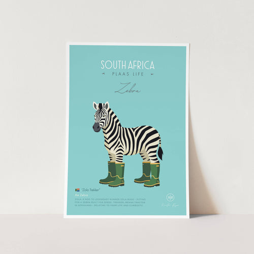 Zebra by Kirsten Ryan Art Print