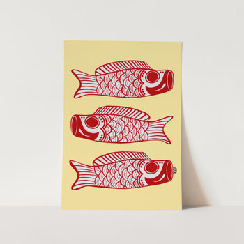 Koinobori Red Art Print