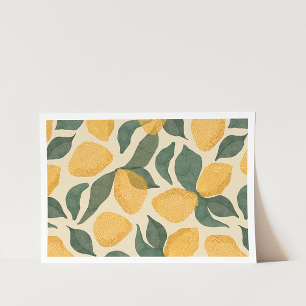 Lemon Pattern PFY Art Print