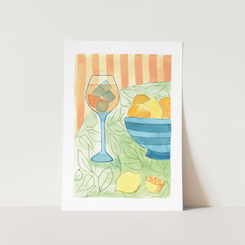 Lemon and Drink Art Print