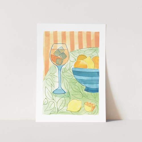 Lemon and Drink Art Print