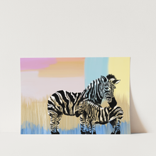 Load image into Gallery viewer, Mama Zebra and her Foal Art Print