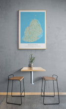 Load image into Gallery viewer, Mauritius Map Art Print