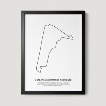 Mexico City Autódromo Hermanos Rodríguez F1 Race Track Art Print