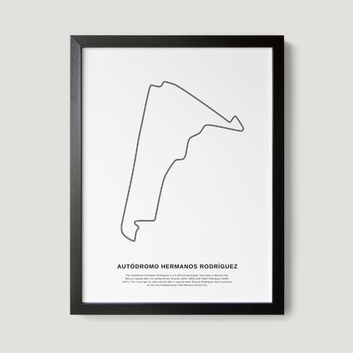 Mexico City Autódromo Hermanos Rodríguez F1 Race Track Art Print