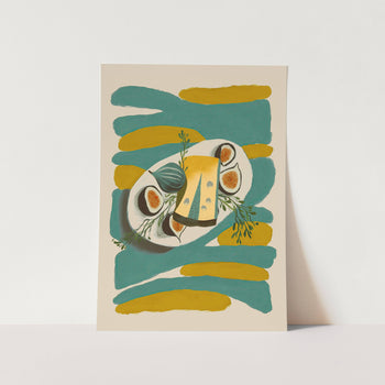 Modern Fig Still Life Art Print