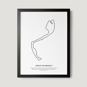 Monte Carlo Circuit de Monaco F1 Race Track Art Print