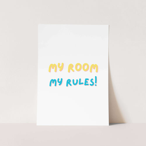 My Room My Rules (Boy) Art Print