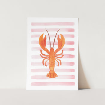 Pink Lobster Art Print
