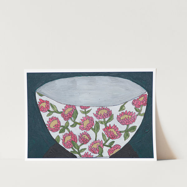 Protea Bowl Art Print