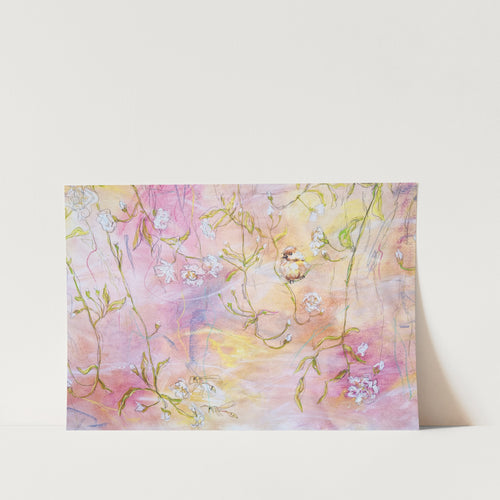 Robin and Wasps in Spring Art Print