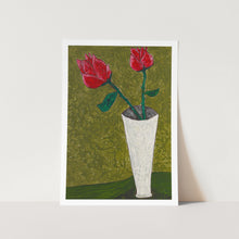 Load image into Gallery viewer, Roses on Green Art Print