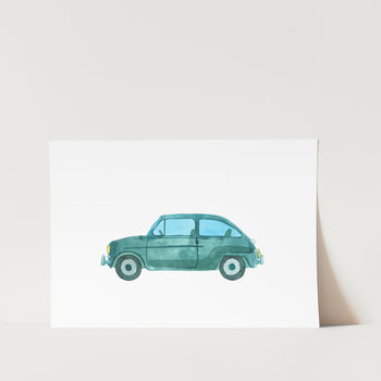Blue Fiat Art Print