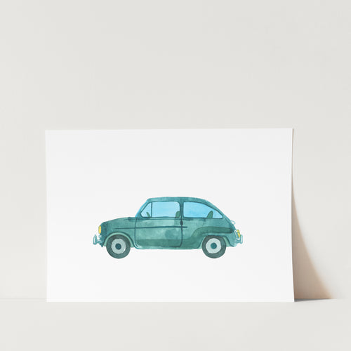 Blue Fiat Art Print