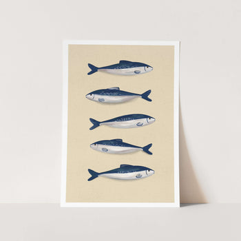 Sardines on Beige PFY Art Print