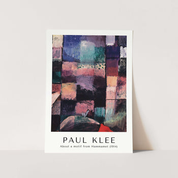 About a motif from Hammamet by Paul Klee Art Print