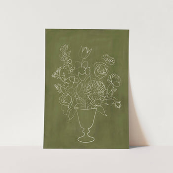 Botanical Line Drawing PFY Art Print