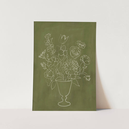 Botanical Line Drawing PFY Art Print