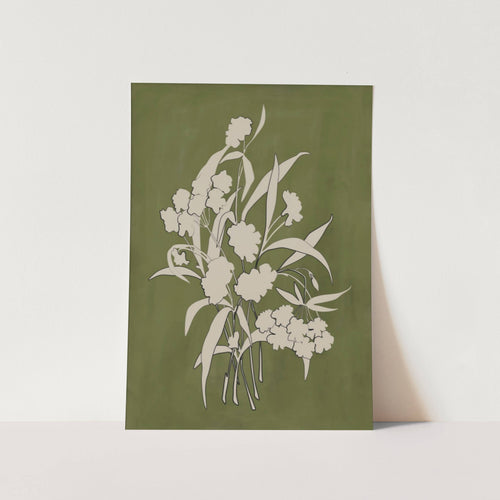 Green Botanical Bouquet PFY Art Print