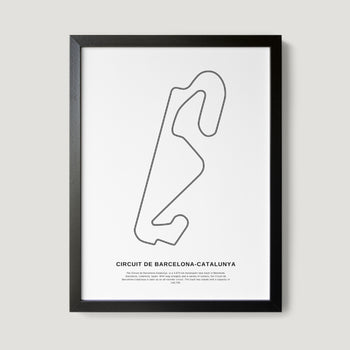 Spain Circuit de Barcelona-Catalunya F1 Race Track Art Print