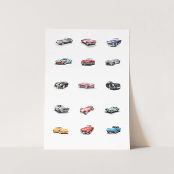Sports Car Collection Art Print