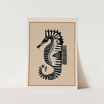 Striped Seahorse II Art Print