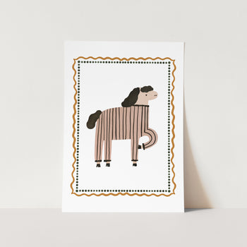 Striped Horse Humor PFY Art Print