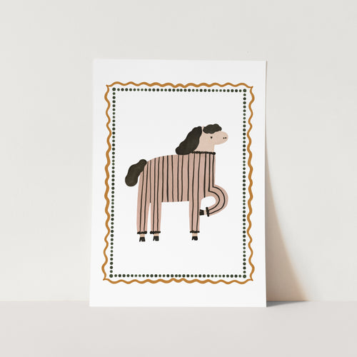 Striped Horse Humor PFY Art Print
