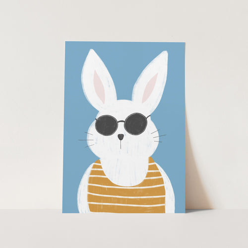 Summer Bunny Vintage PFY Art Print