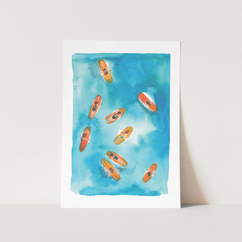 Surfer Girls Art Print