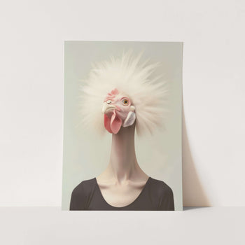 Surreal Chicken Portrait 2 PFY Art Print