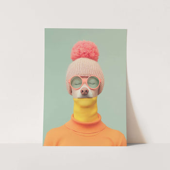 Surreal Human Dog Portrait 1 PFY Art Print