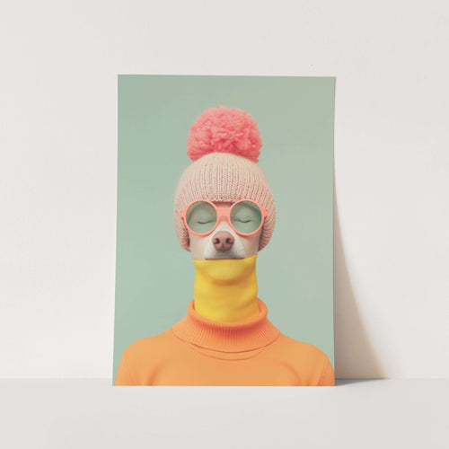 Surreal Human Dog Portrait 1 PFY Art Print