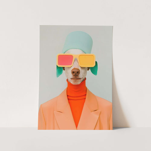 Surreal Human Dog Portrait 2 PFY Art Print