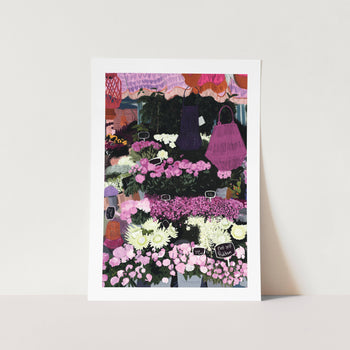 Syl's Flower Stand Rotterdam Art Print