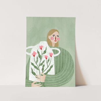 The Woman With Her Vase PFY Art Print