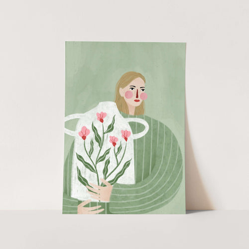 The Woman With Her Vase PFY Art Print