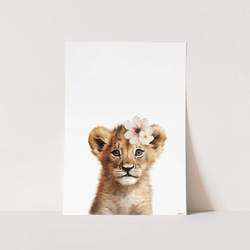 The Lion And The Flower 02 Art Print