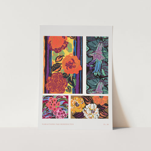 Vintage Floral Motifs - Variations 16 Art Print