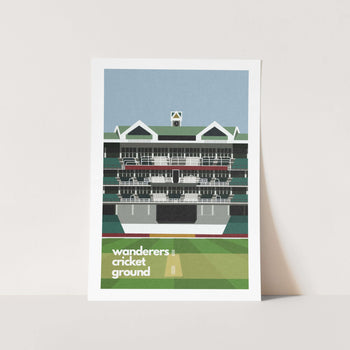 Wanderers Cricket Ground Johannesburg Illustration Art Print