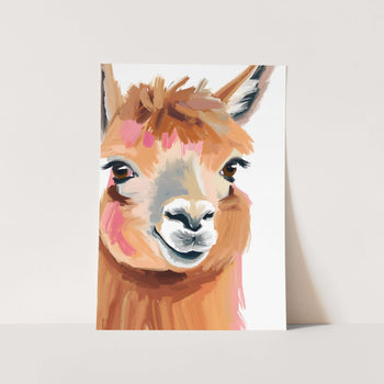 Watercolour Alpaca PFY Art Print