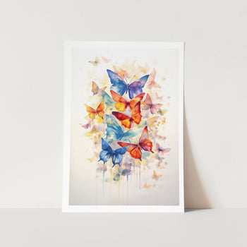 Watercolour Butterflies Art Print