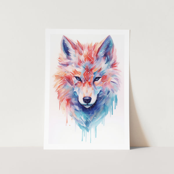 Watercolour Wolf #2 Art Print