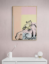 Load image into Gallery viewer, Mama Hippo and her Calf Art Print