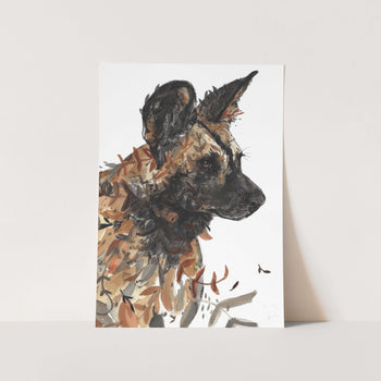 Wild dog Closeup Art Print