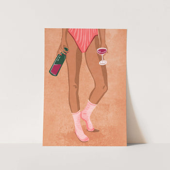 Wine and Socks PFY Art Print