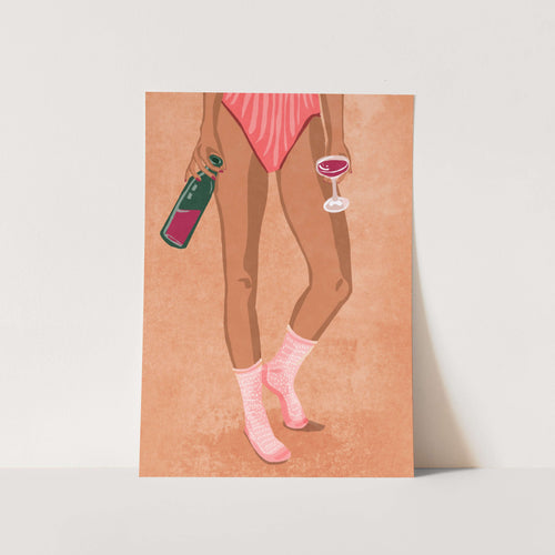 Wine and Socks PFY Art Print